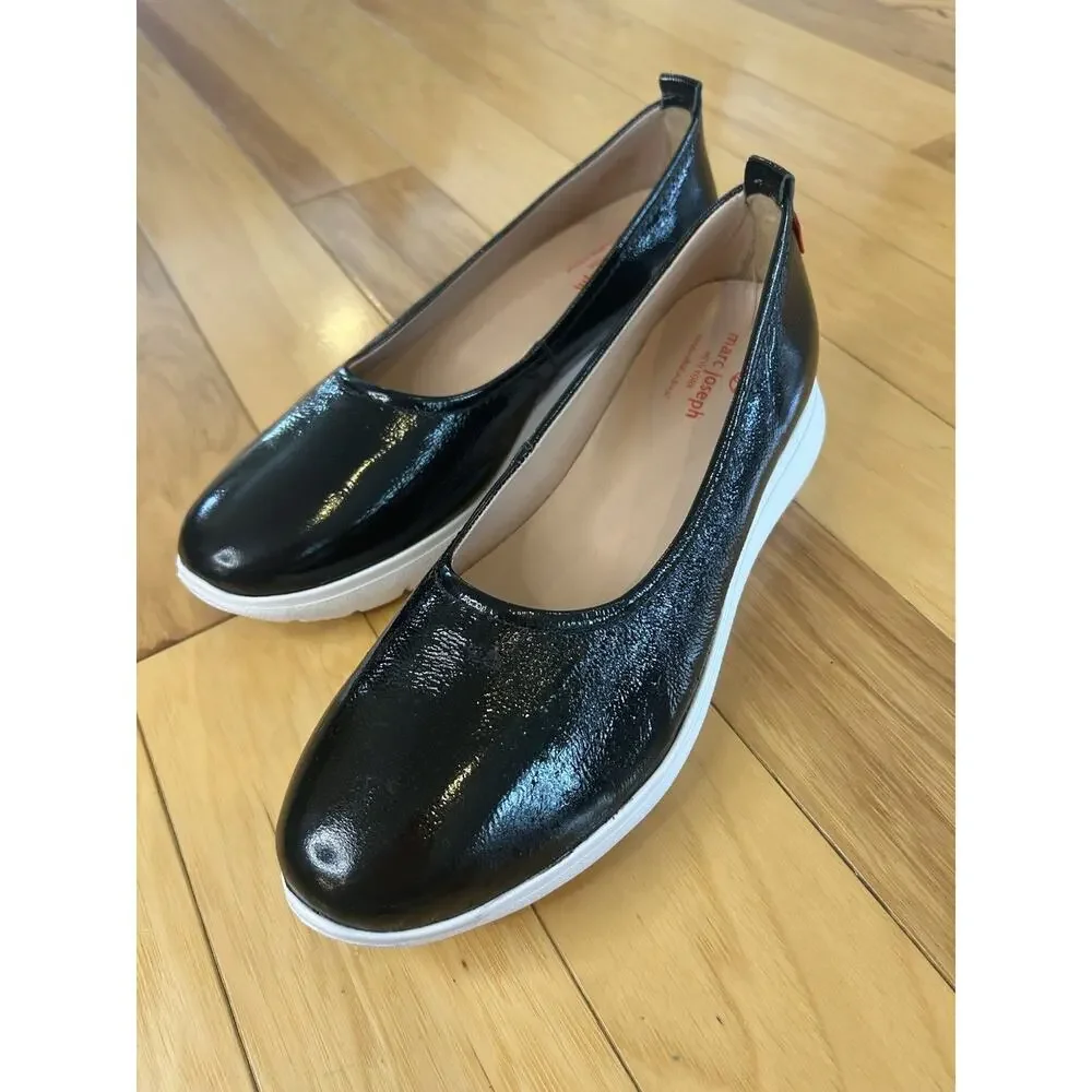 Marc Joseph Jamie Street Black and White Women's Slip-On Comfy Loafers Shoes